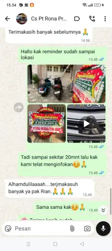 Testimonial Papan Bunga ranjeng